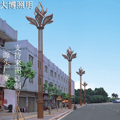 LED玉兰灯装饰山茶花造型大型户外道路照明景观玉兰路灯厂家批发