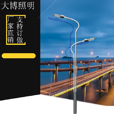 定制加工热镀锌高低臂道路灯高亮户外截光型led路灯厂家批发