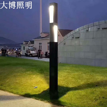 双子星款现代庭院灯户外江边散步路照明特色LED铝型材庭院灯批发
