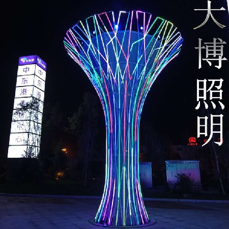 定制生命之树不锈钢大型景观灯户外装饰艺术广场小区造型景观灯