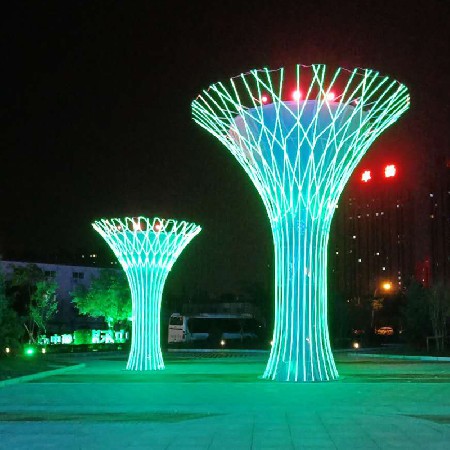 定制生命之树不锈钢大型景观灯户外装饰艺术广场小区造型景观灯