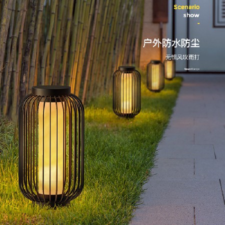 特色鸟笼灯led花园小区庭院装饰照明柱头灯造型景观灯厂家批发